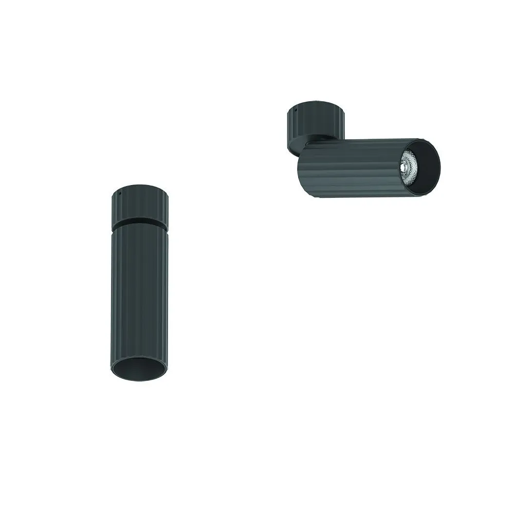 Plafonnier Orientable ZAMBELIS D45 7W DESIGN Noir Mat Avec Driver S122