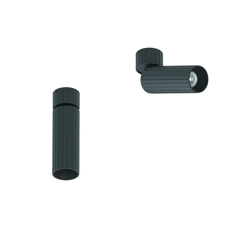 Schwenkbare Deckenleuchte ZAMBELIS D45 7W DESIGN Matt Schwarz Mit Treiber S122