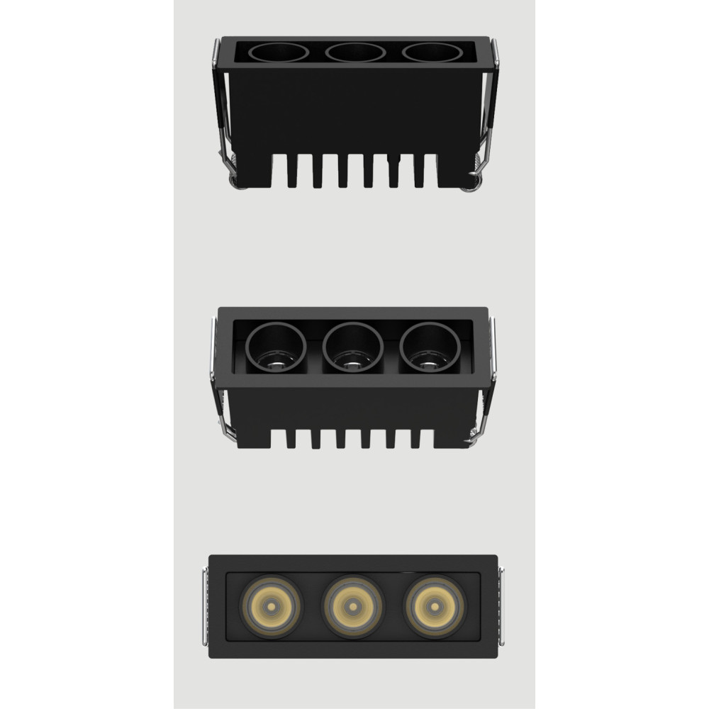 DownRay ZAMBELIS 7W DESIGN Noir Sablé Sans Driver S335