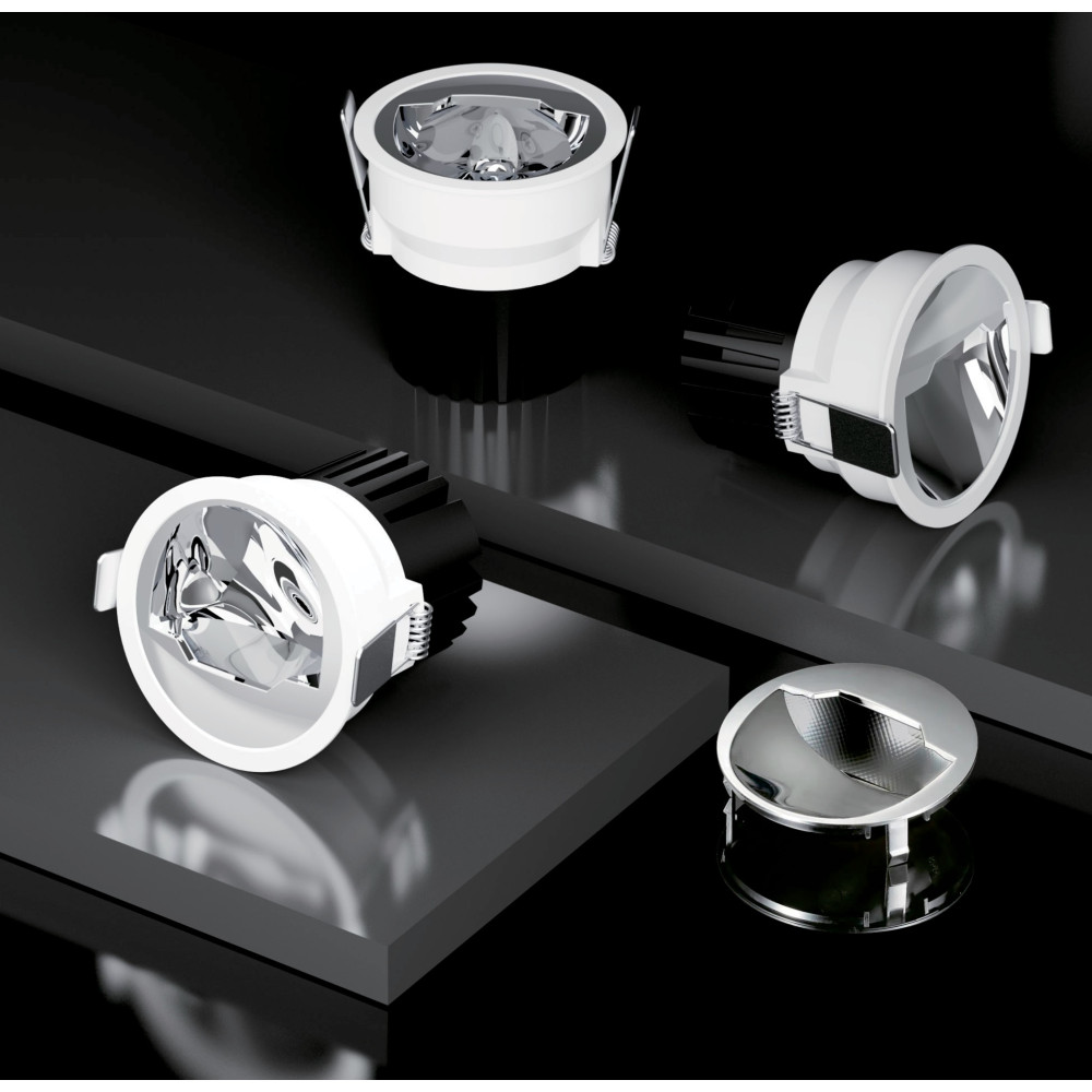 DownRay ZAMBELIS Asymmetrisch 10W DESIGN Wit Zandgeblazen Zonder Driver S337