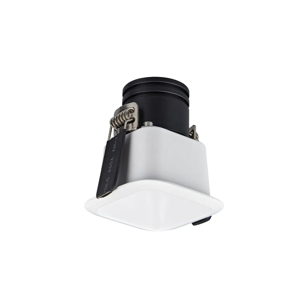 DownRay Carré ZAMBELIS 5W IP54 DESIGN Blanc Sablé Sans Driver S346
