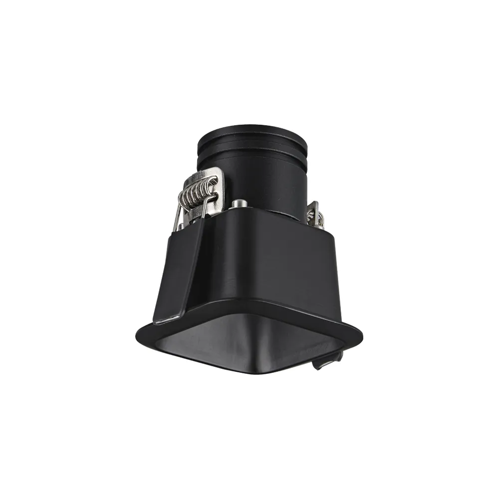 DownRay Carré ZAMBELIS 5W IP54 DESIGN Noir Sablé Sans Driver S347 FS