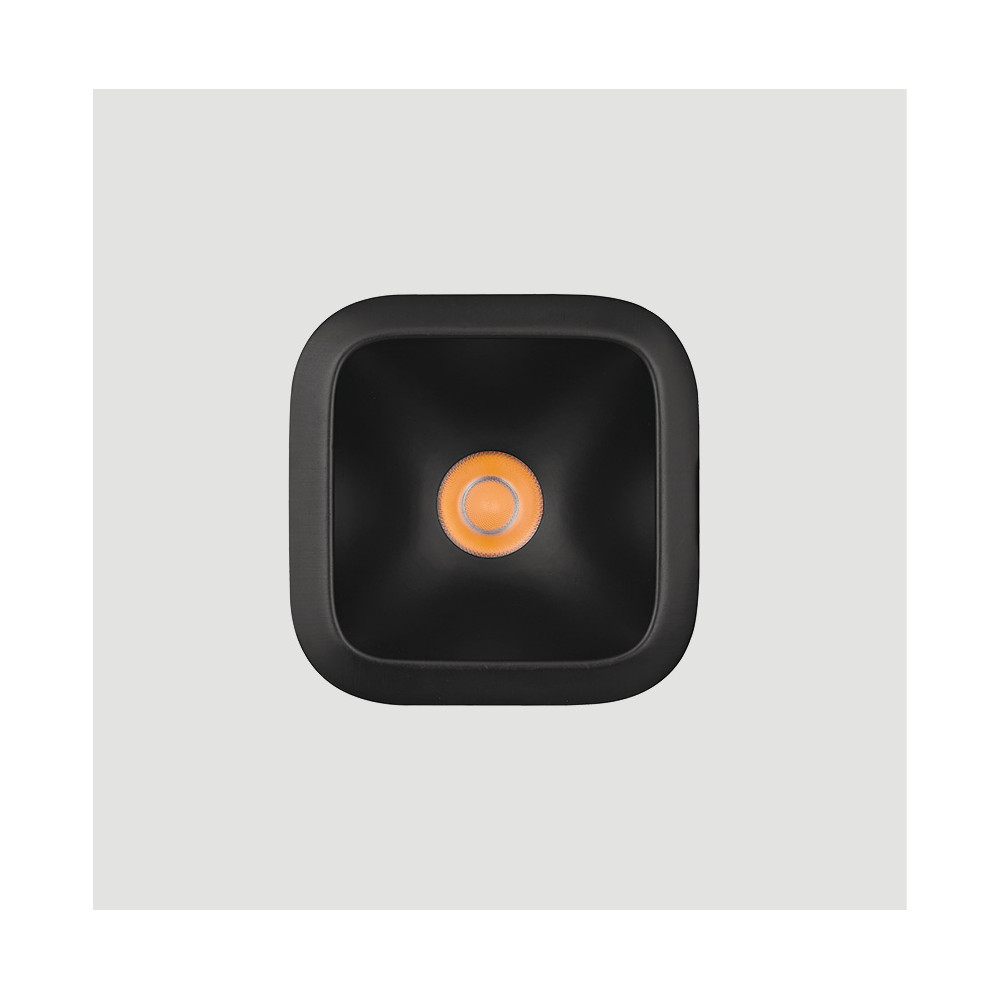 DownRay Carré ZAMBELIS 5W IP54 DESIGN Noir Sablé Sans Driver S347 FS