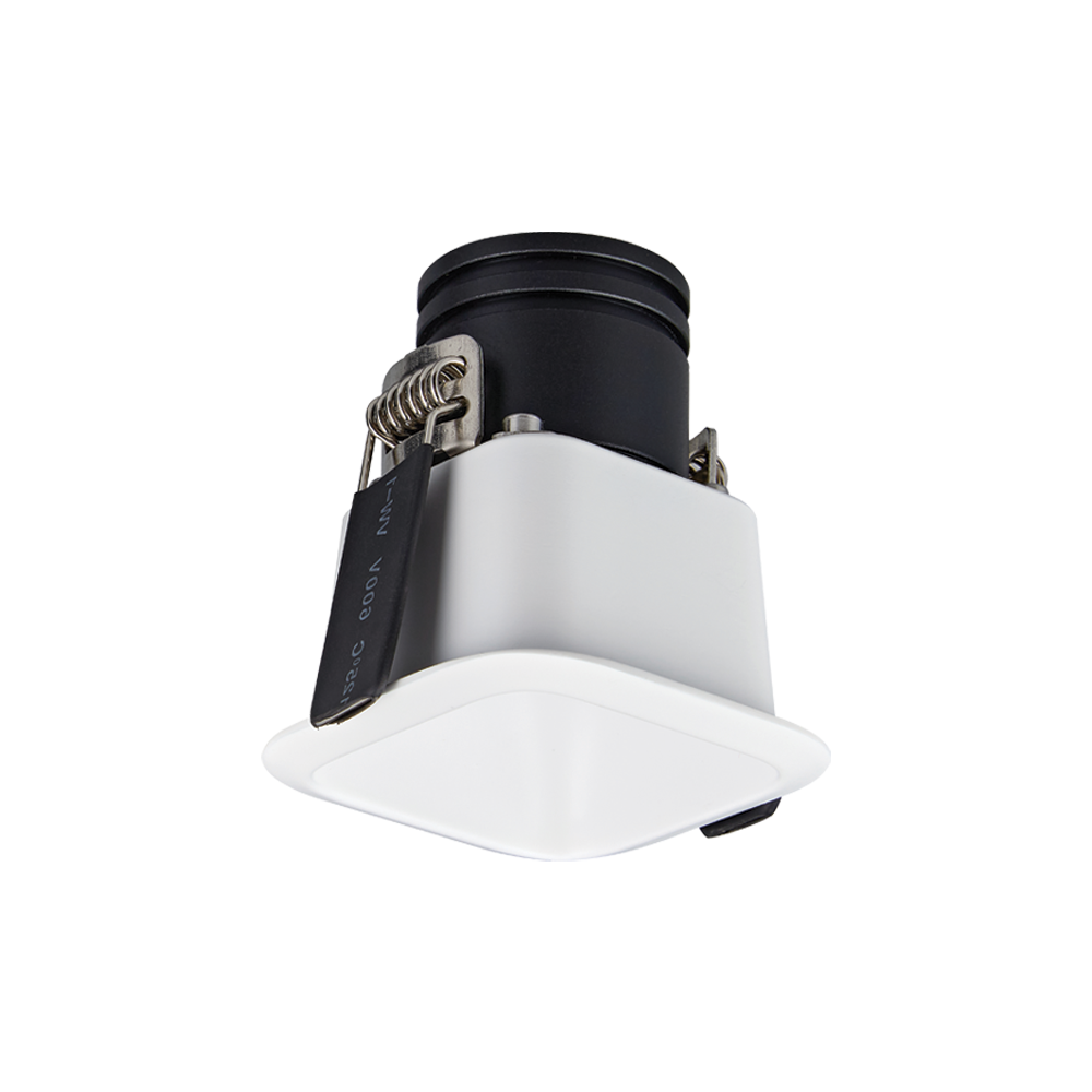 DownRay Carré ZAMBELIS 7W IP54 DESIGN Blanc Sablé Sans Driver S348