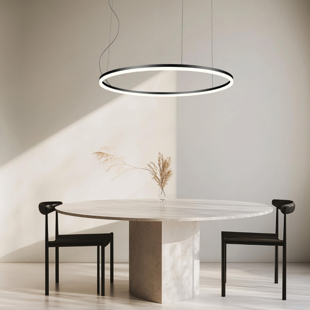 Hanglamp ZAMBELIS D1200 83W 4000K Dimbaar DESIGN Mat Zwart
