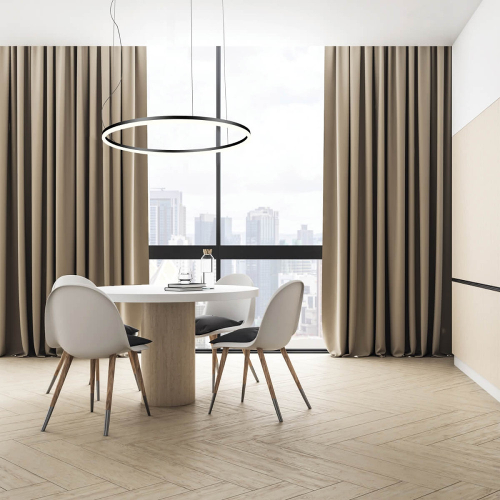 Pendant Light ZAMBELIS D1200 83W 4000K Dimmable DESIGN Matte Black