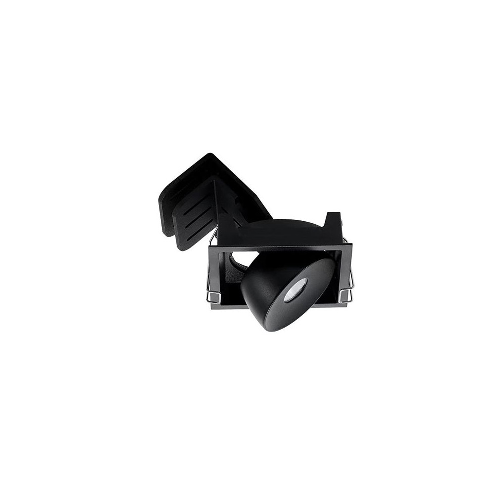 Downlight Orientable Carré ZAMBELIS 9W DESIGN Noir Sablé avec Driver FS