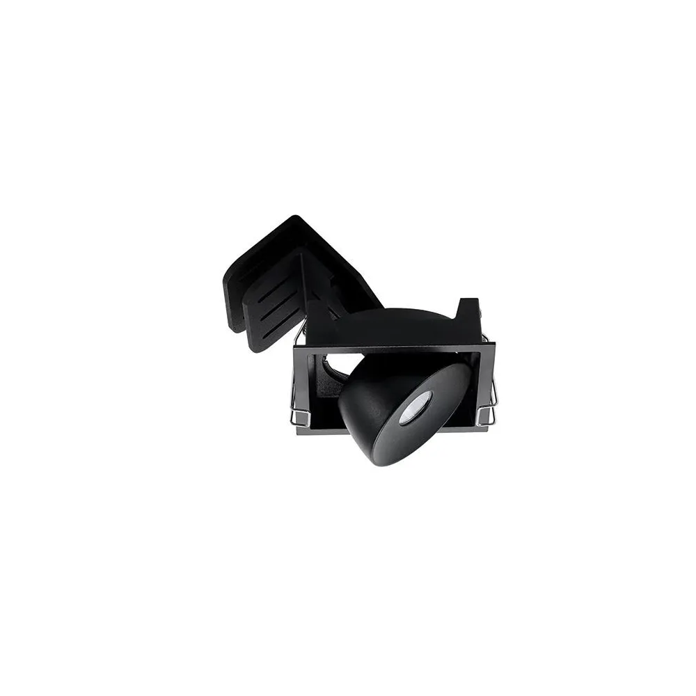 Downlight Orientable Carré ZAMBELIS 9W DESIGN Noir Sablé avec Driver FS