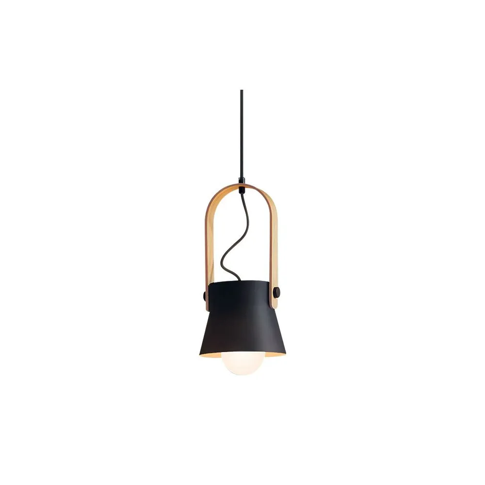 Suspension ZAMBELIS D160 E27 DESIGN Noir Mat Sans Source 18192