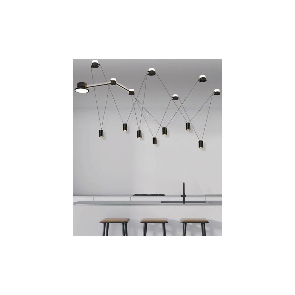 DownRay ZAMBELIS Plug&Play D60 5W Dimmable DESIGN Zwart Zandkleurig 19168
