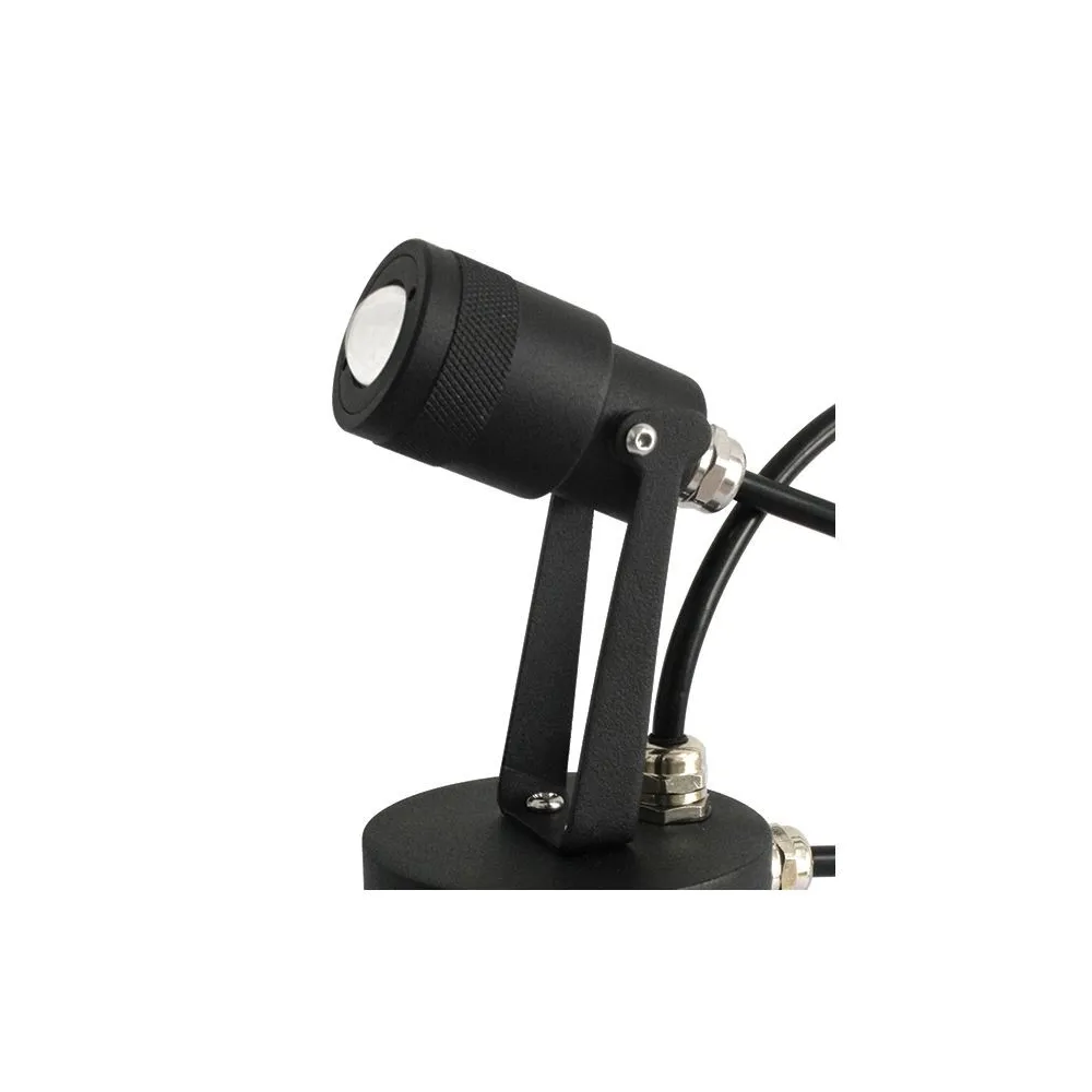Grondspies Projector ZAMBELIS D32 2,1W IP54 DESIGN Zwart Zandstraal Zonder Driver E177A FS