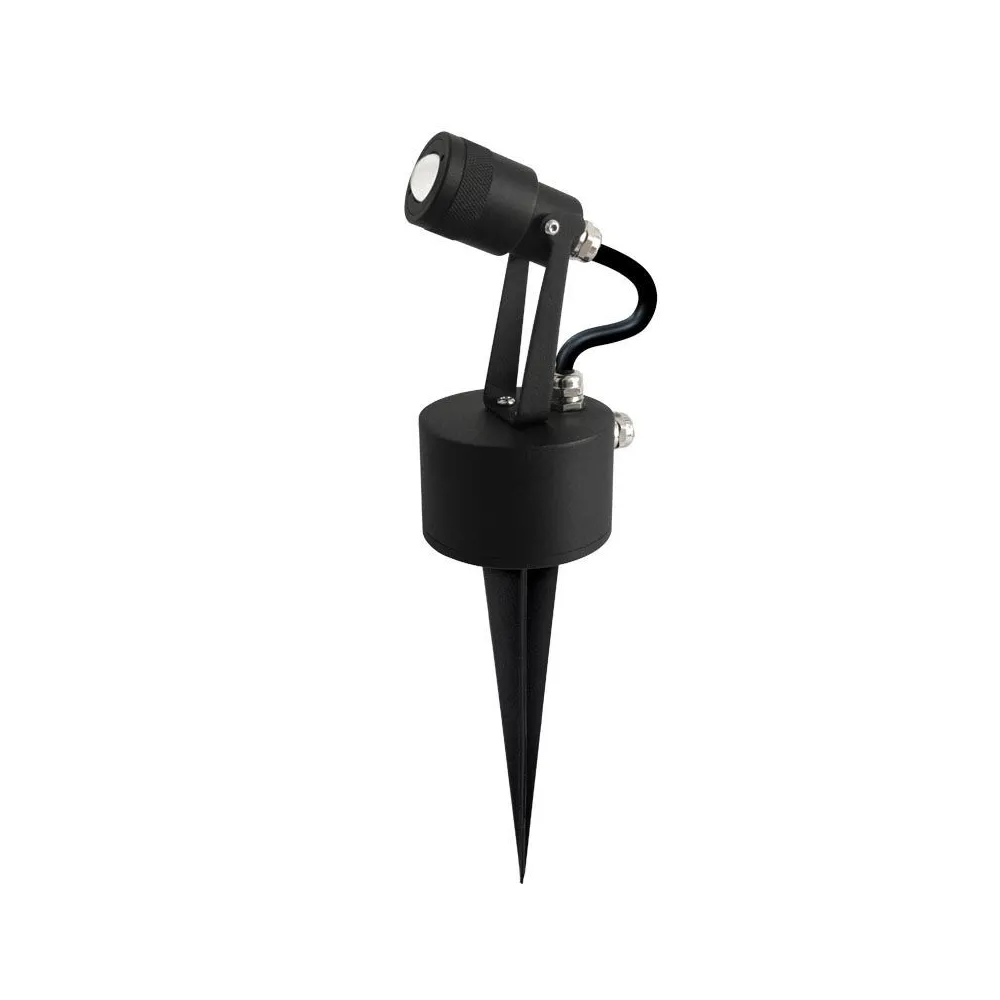 Grondspies Projector ZAMBELIS D66 2,1W IP54 DESIGN Zandstraal Zwart E177B