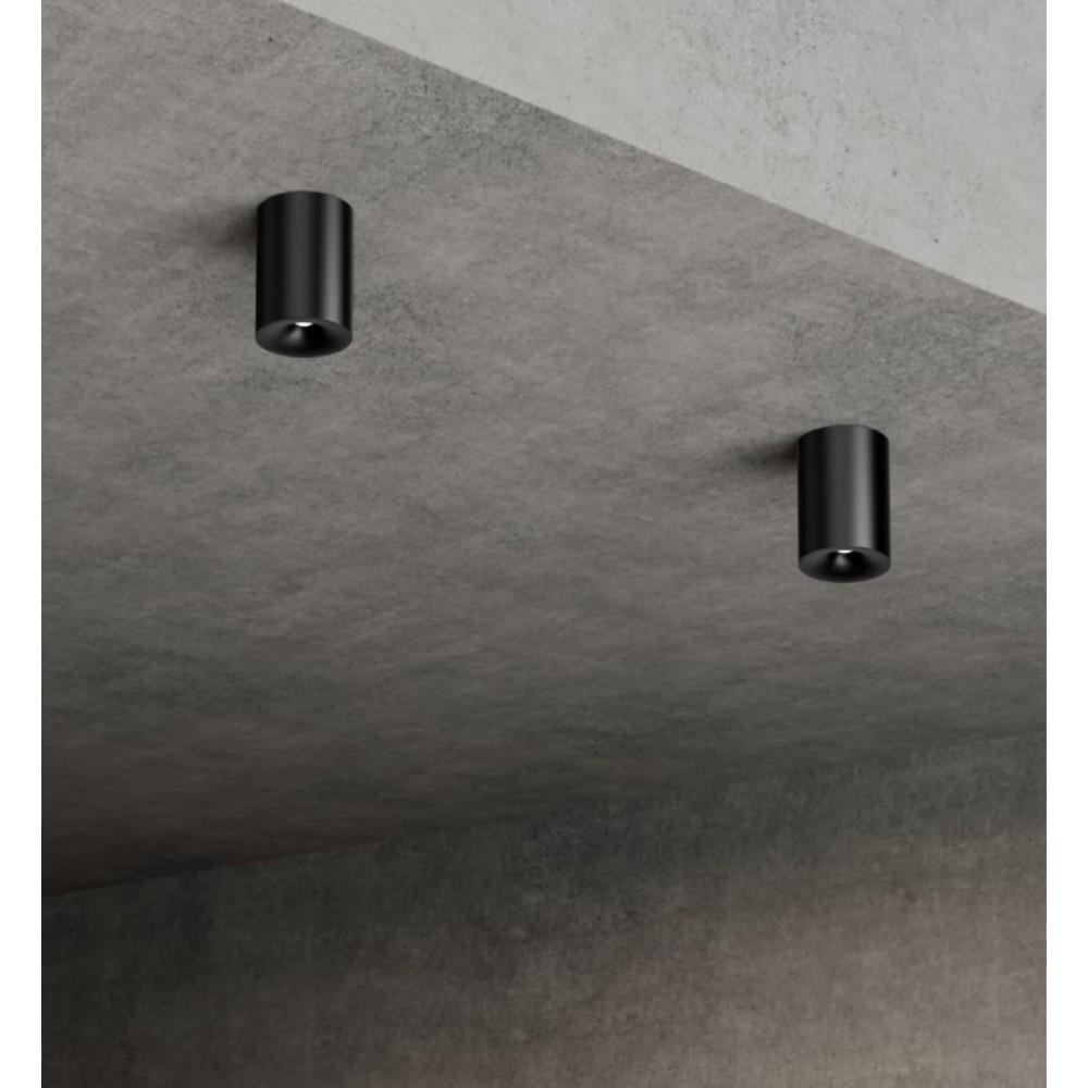 DownRay Saillie ZAMBELIS 10W IP54 DESIGN Noir Sablé 25295