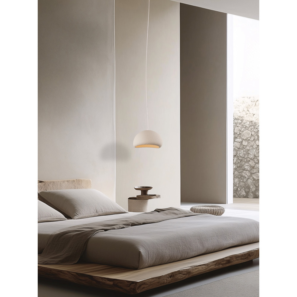 Hanglamp ZAMBELIS D300 E27 DESIGN Wit Zonder Lichtbron 23160
