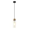 Suspension ZAMBELIS D80 E14 DESIGN Noir Sablé et Laiton Sans Source 22137