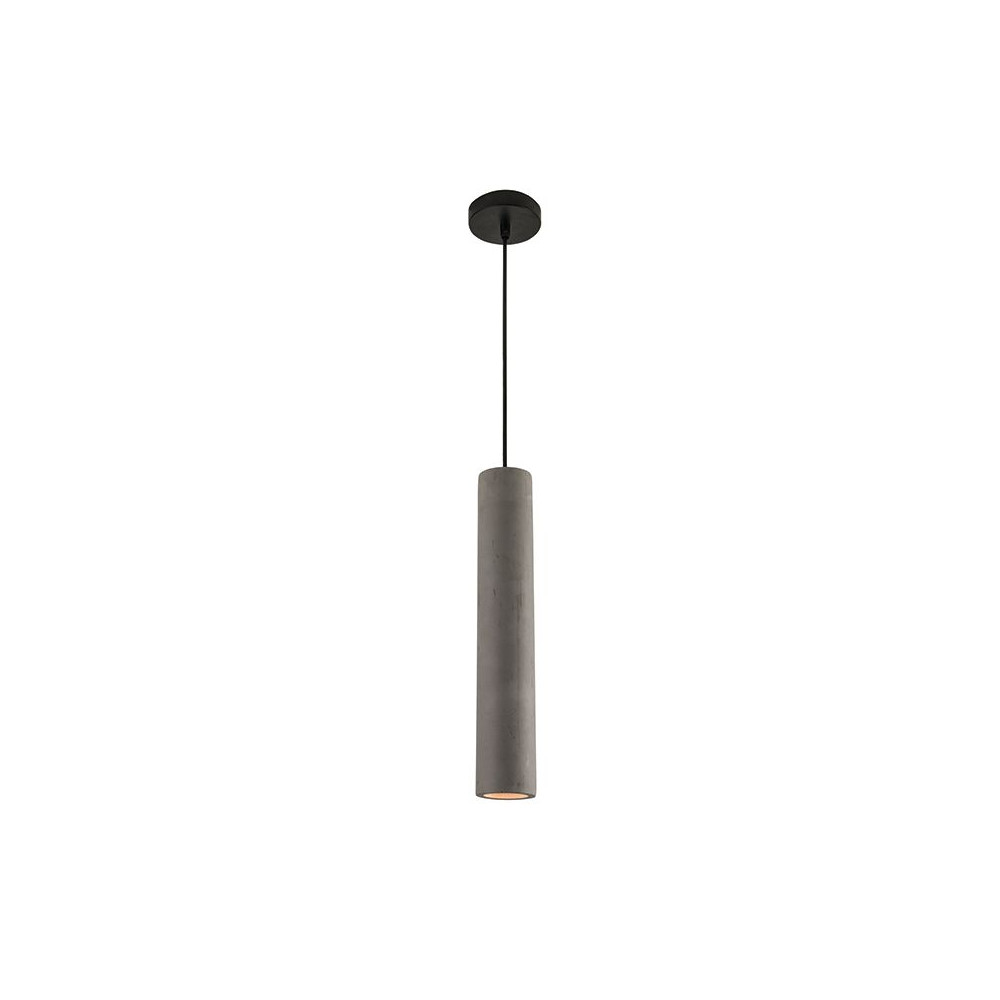Suspension ZAMBELIS D70 GU10 DESIGN Béton et Noir Mat Sans Source 180024