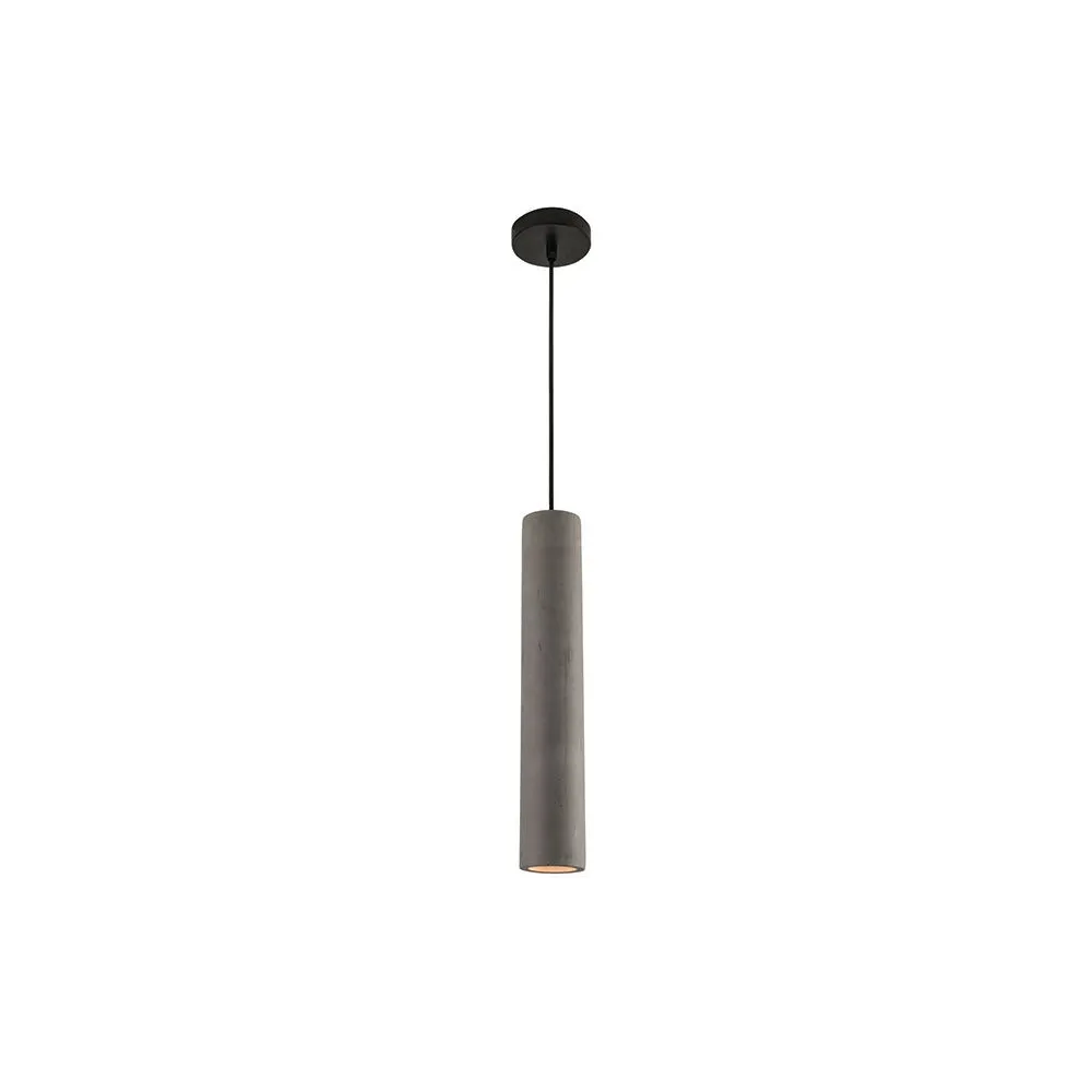 Suspension ZAMBELIS D70 GU10 DESIGN Béton et Noir Mat Sans Source 180024