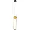 Pendelleuchte ZAMBELIS D100 13W Dimmbar DESIGN Mattschwarz und Gold 23101