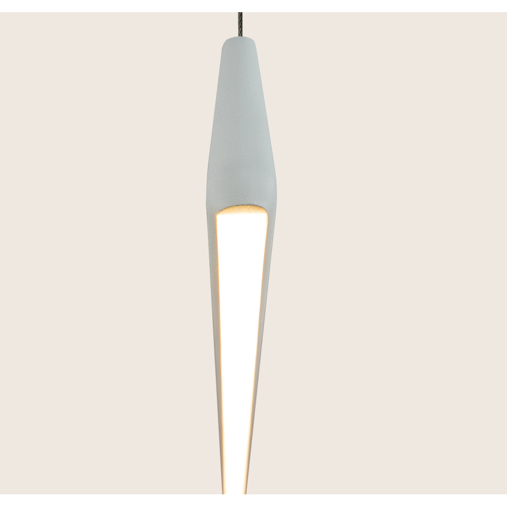 Pendant Light ZAMBELIS 152cm 32W Dimmable DESIGN Sandblasted White 2555