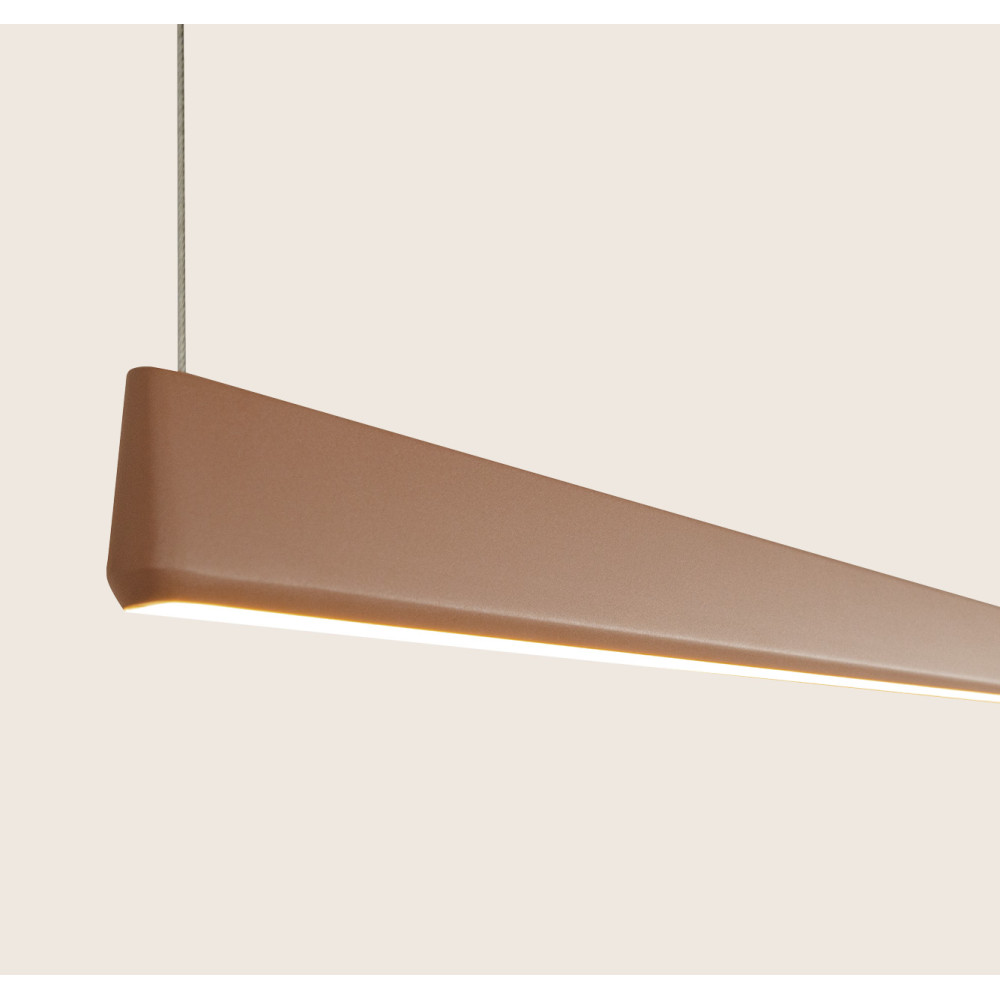 Pendelleuchte ZAMBELIS 152cm 32W Dimmbar DESIGN Ziegelrot Sandgestrahlt 2557 FS