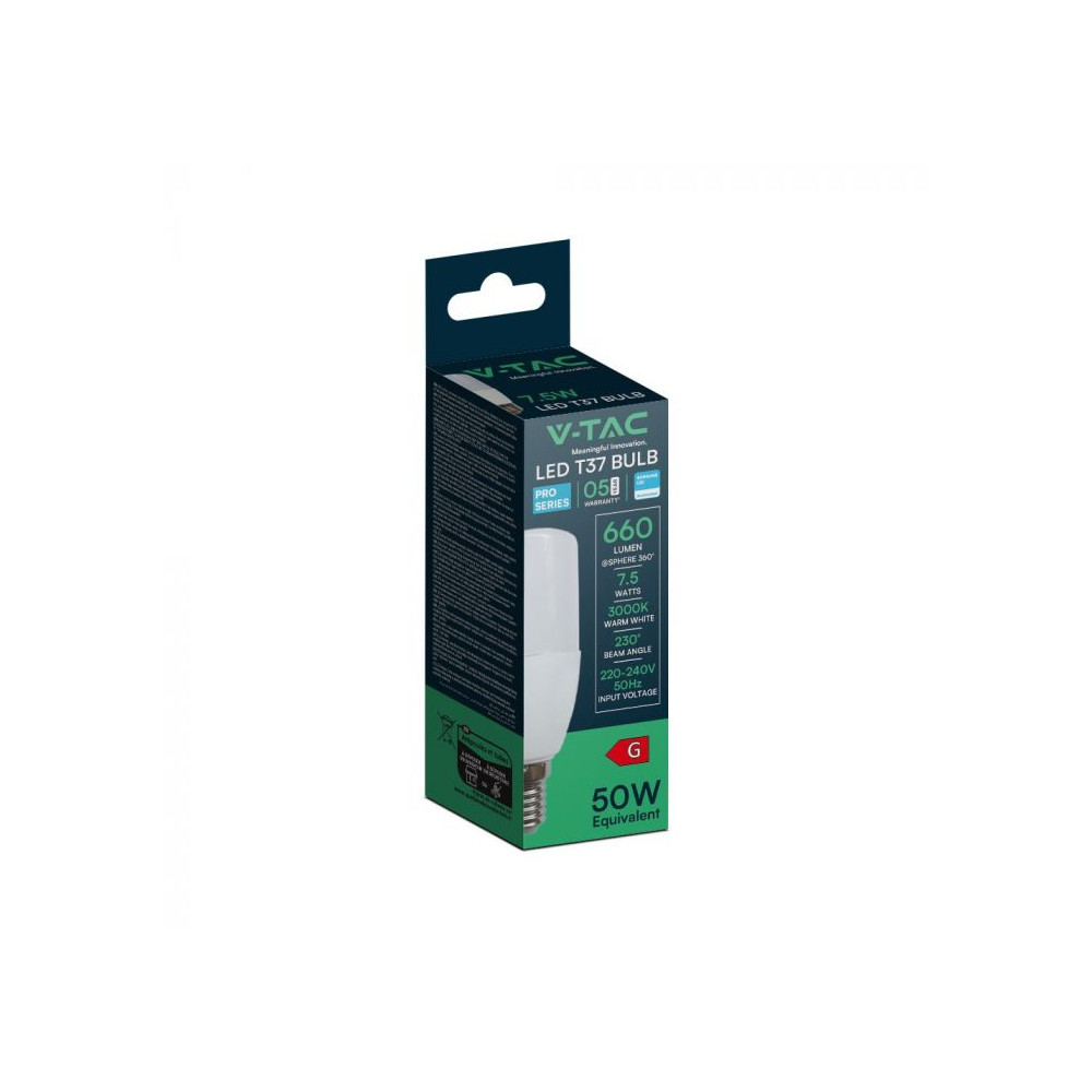 LED-lamp E14 T37 V-TAC PRO 7,5W Samsung Chip START 2 VT-248