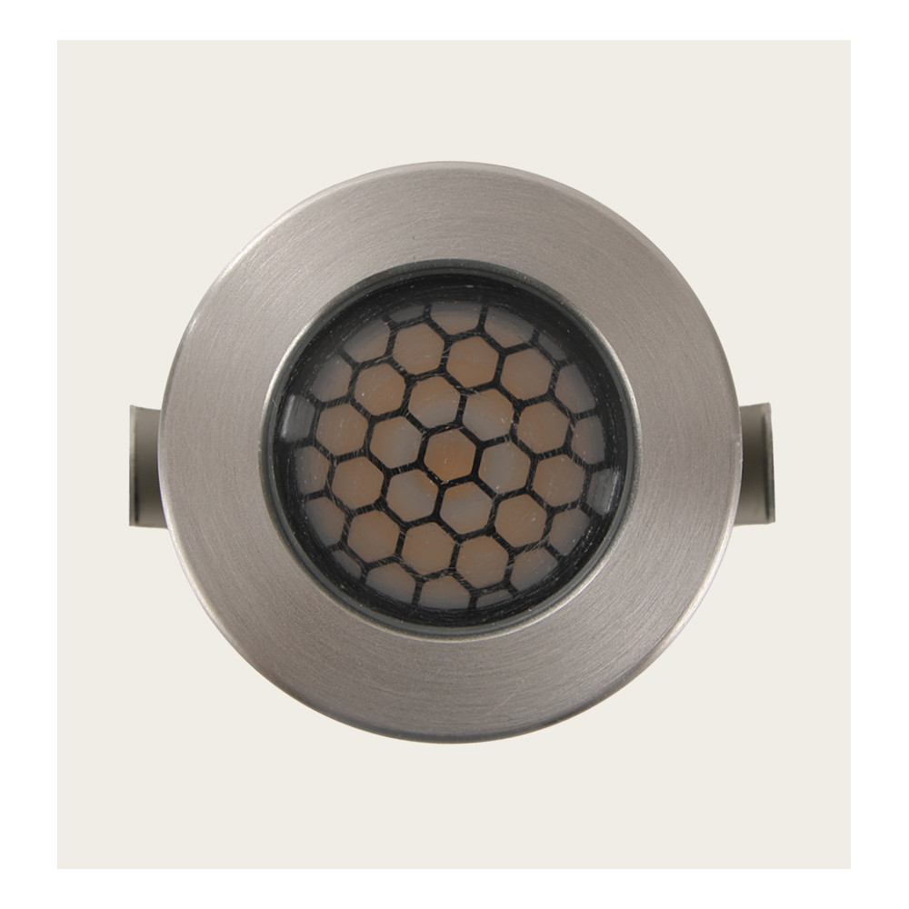 Ground Recessed Light ZAMBELIS D35 1W 24V 10° IP67 DESIGN Stainless Steel Driverless