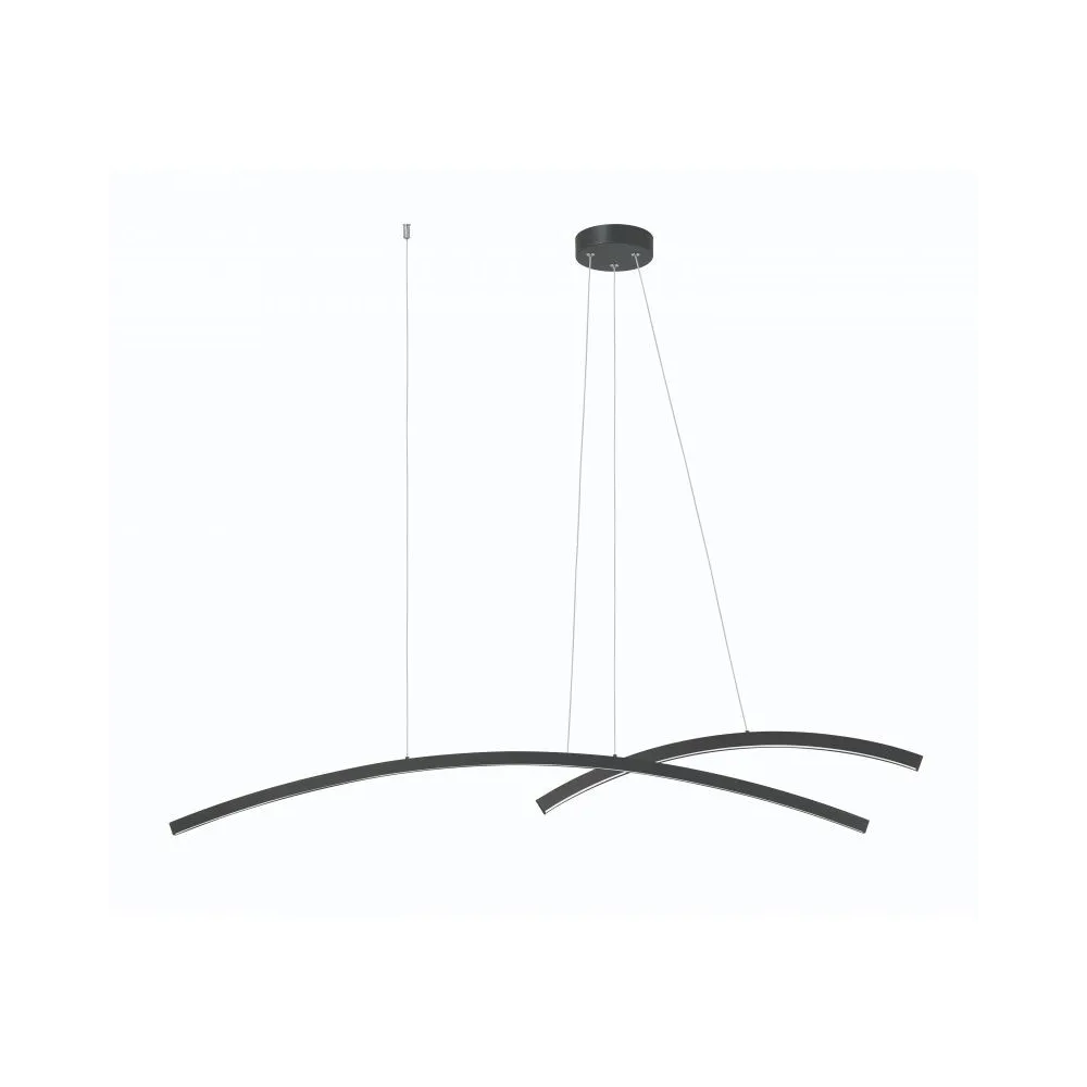 Suspension ZAMBELIS 41W Dimmable DESIGN Noir Mat 20130