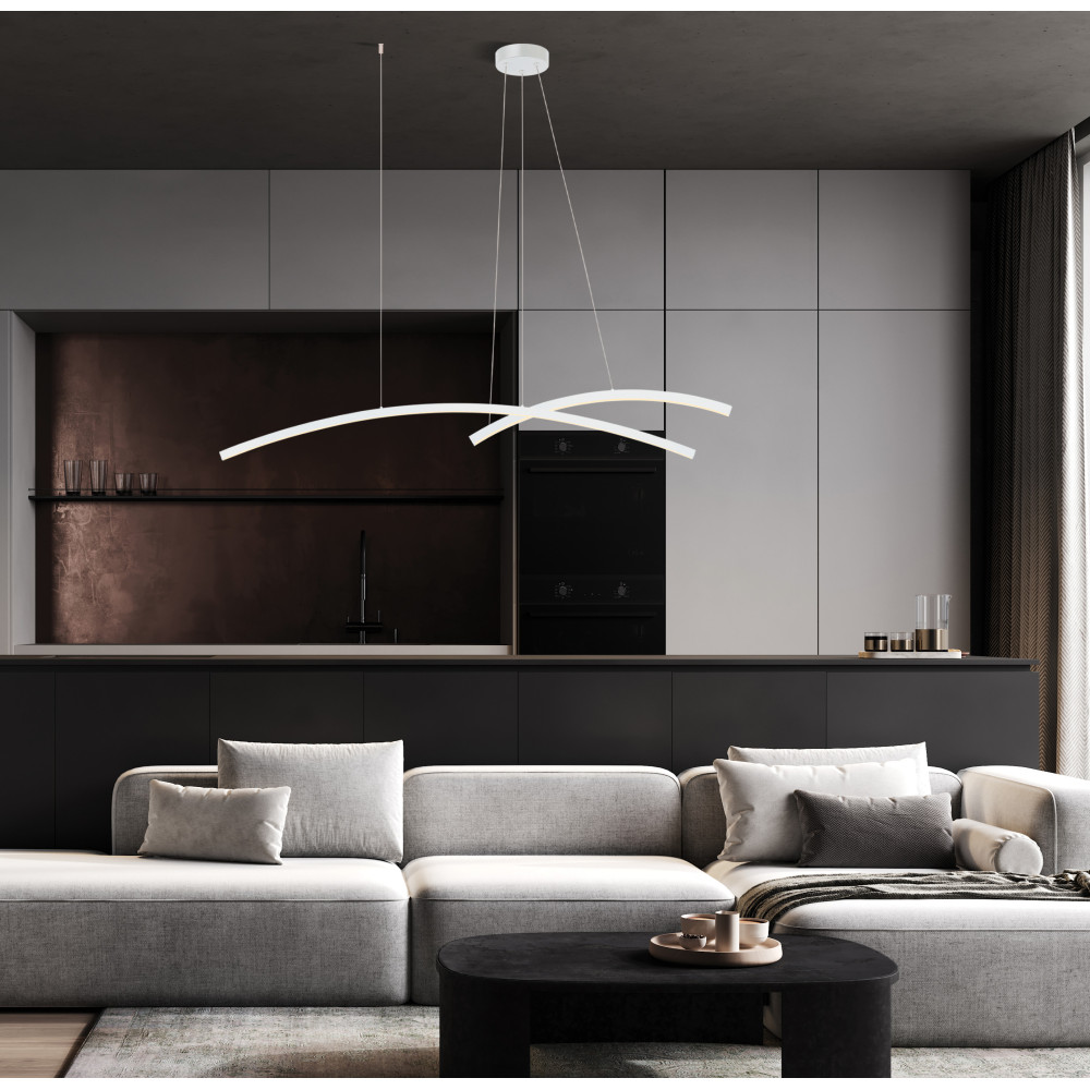 Suspension ZAMBELIS 41W Dimmable DESIGN Blanc Mat 20129 FS