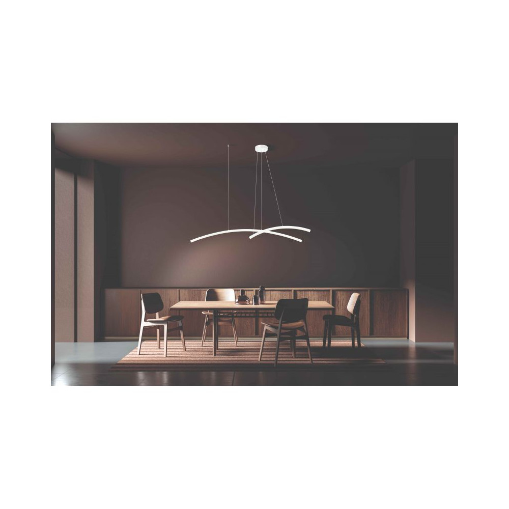 Suspension ZAMBELIS 41W Dimmable DESIGN Blanc Mat 20129 FS