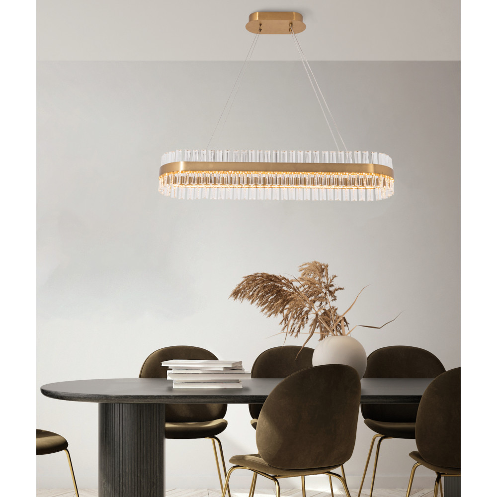 Pendelleuchte ZAMBELIS 68W DESIGN Matt Gold 22041 FS