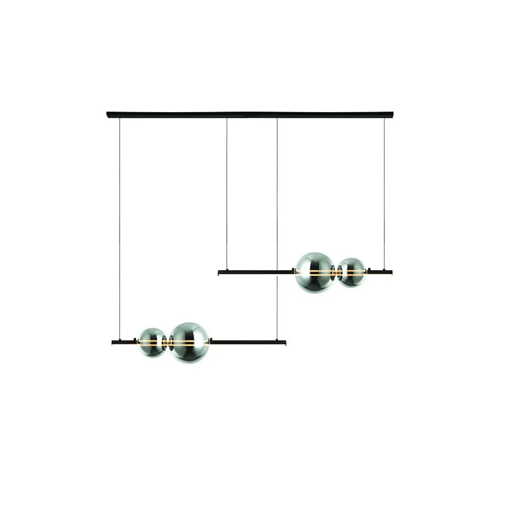 Suspension ZAMBELIS 24W Dimmable DESIGN Noir Mat 22234