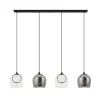 Pendelleuchte ZAMBELIS 24W DESIGN Rauchschwarz und Schwarz Matt 23082