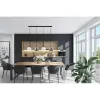 ZAMBELIS 24W DESIGN Smoked Black and Matte Black Pendant Light 23082