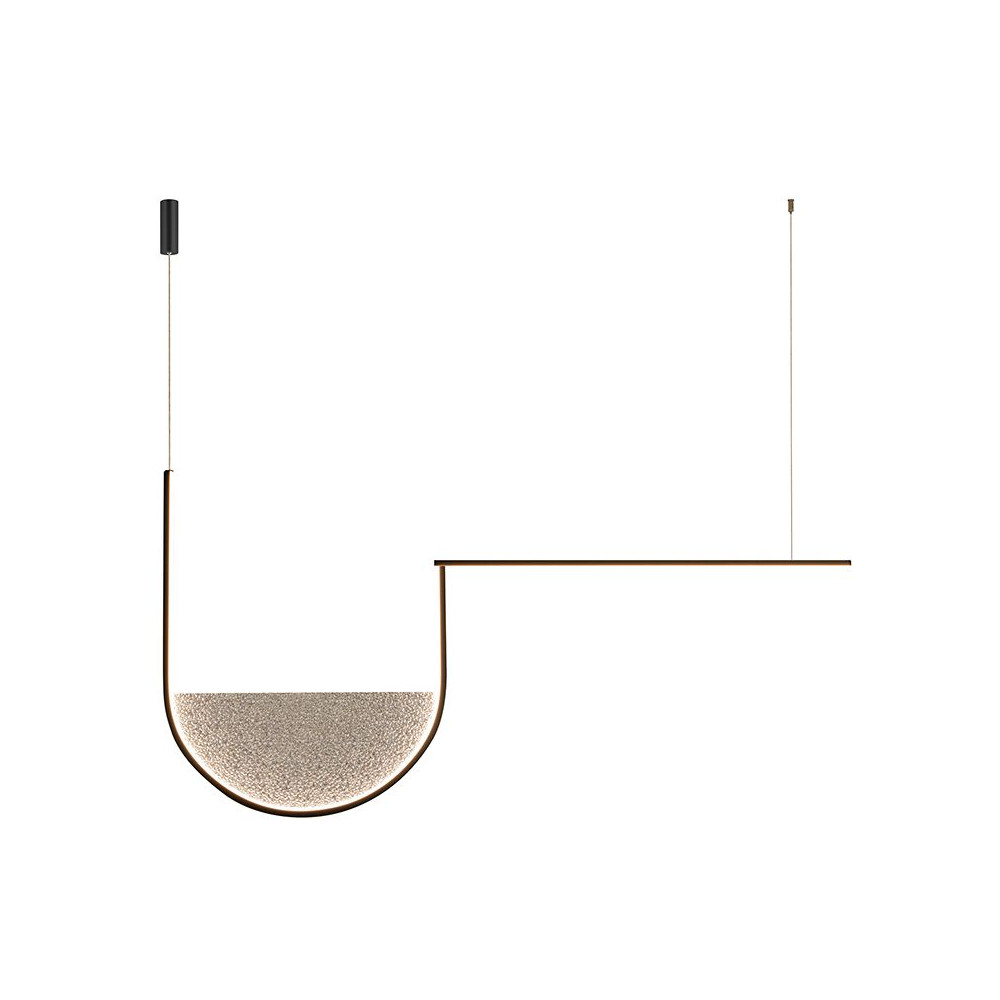 Pendelleuchte ZAMBELIS 35W Dimmbar DESIGN Mattschwarz und Grau 23170