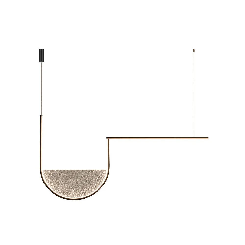 Pendelleuchte ZAMBELIS 35W Dimmbar DESIGN Mattschwarz und Grau 23170