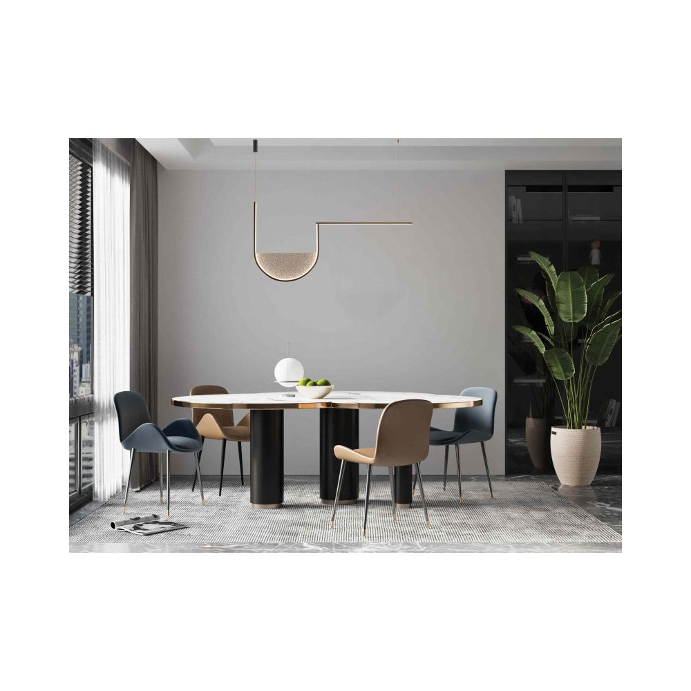 Hanglamp ZAMBELIS 35W Dimbaar DESIGN Mat Zwart en Grijs 23170