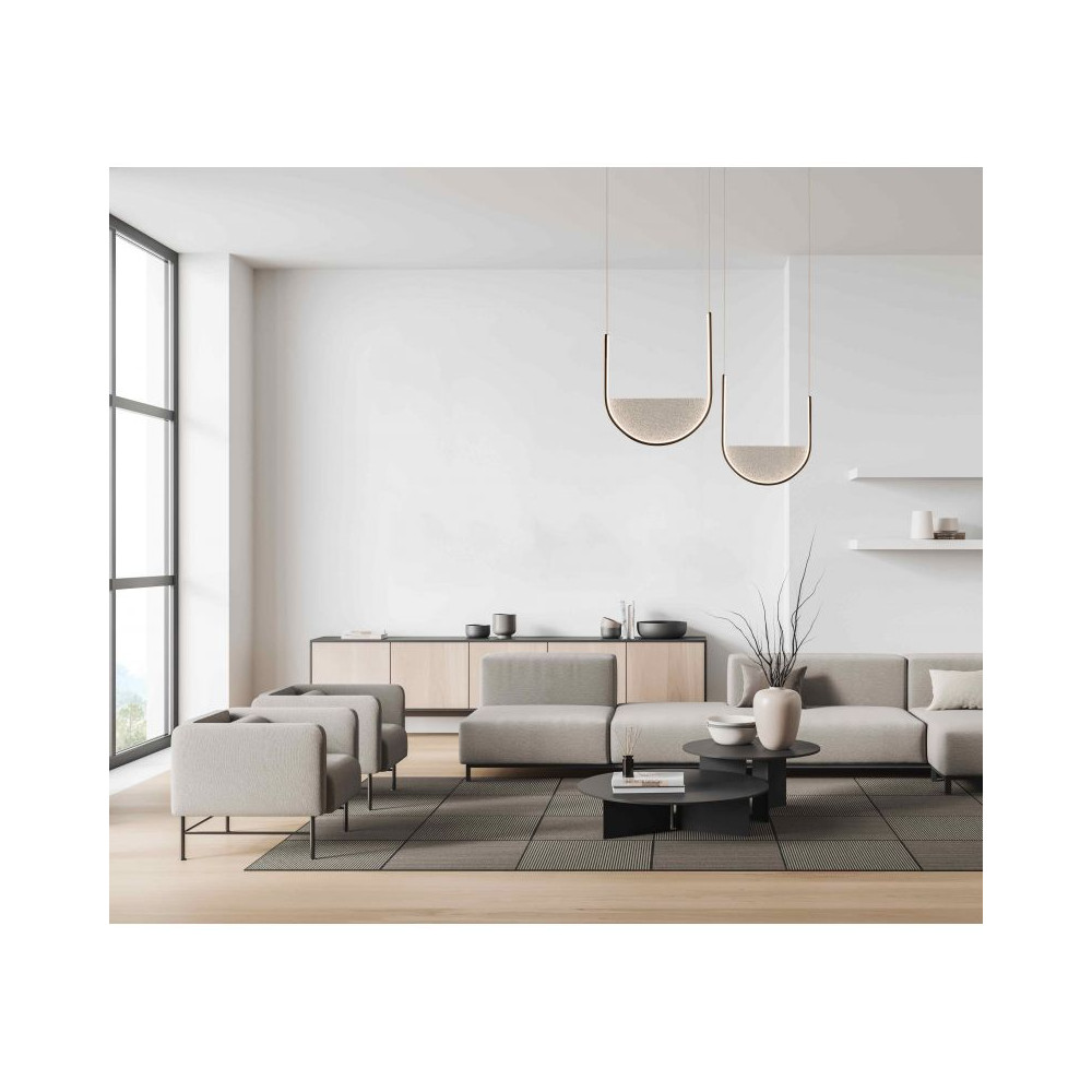 Suspension ZAMBELIS 28W Dimmable DESIGN Noir Mat 23164 FS