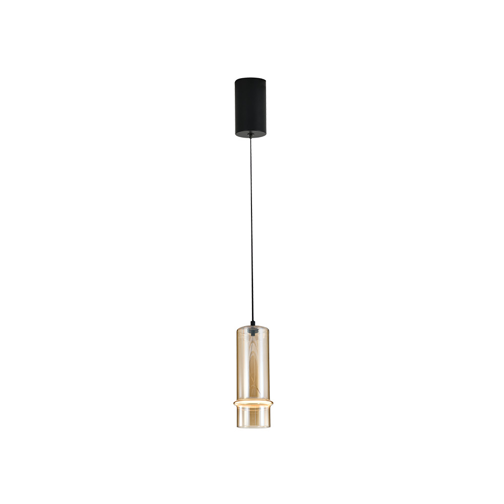 Suspension ZAMBELIS D110 6W Dimmable DESIGN Champagne et Noir Sablé 2532