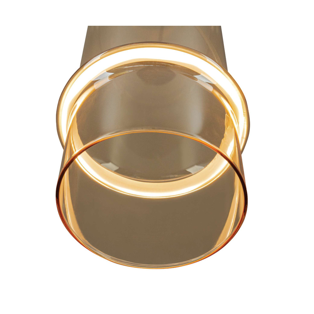 Hanglamp ZAMBELIS D110 6W Dimbaar DESIGN Champagne en Mat Zwart 2532