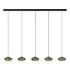 Pendelleuchte ZAMBELIS 45W DESIGN Sandgestrahltes Schwarz und Gebürstetes Gold 25452