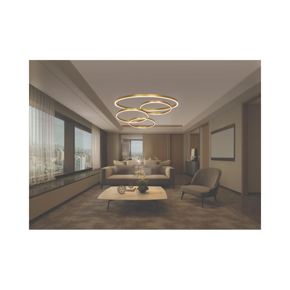Pendant Light ZAMBELIS D600 42W DESIGN Matte Gold 22239
