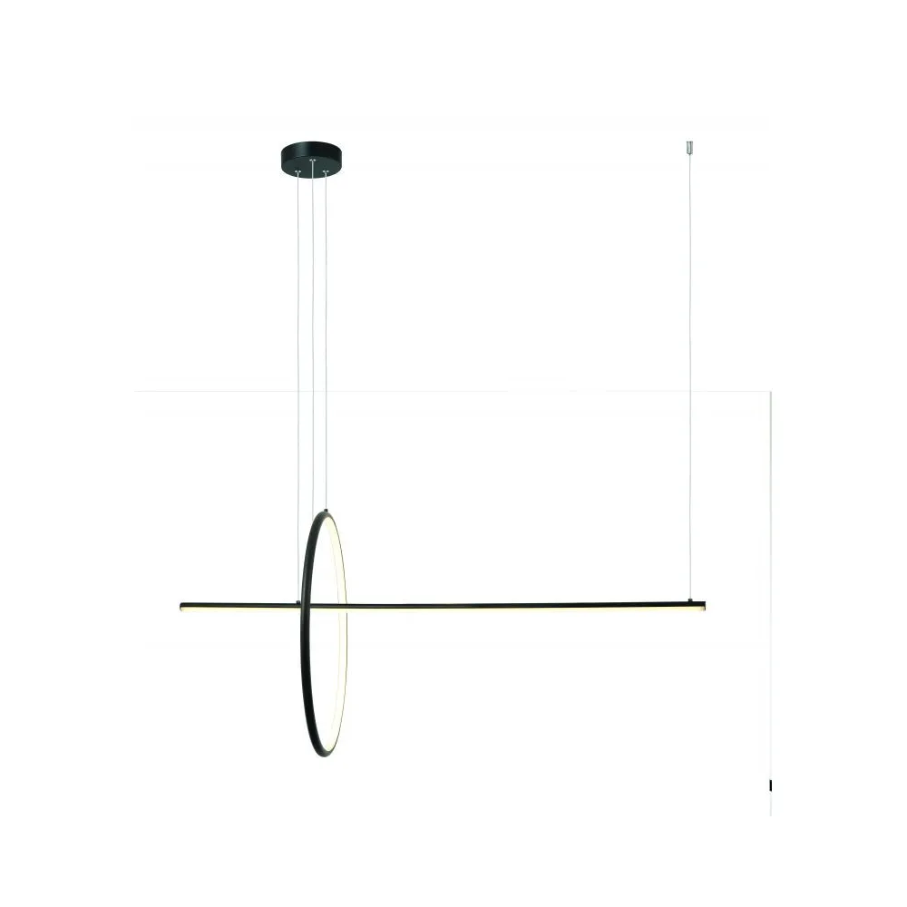 Pendelleuchte ZAMBELIS D555 48W DESIGN Matt Schwarz 20128