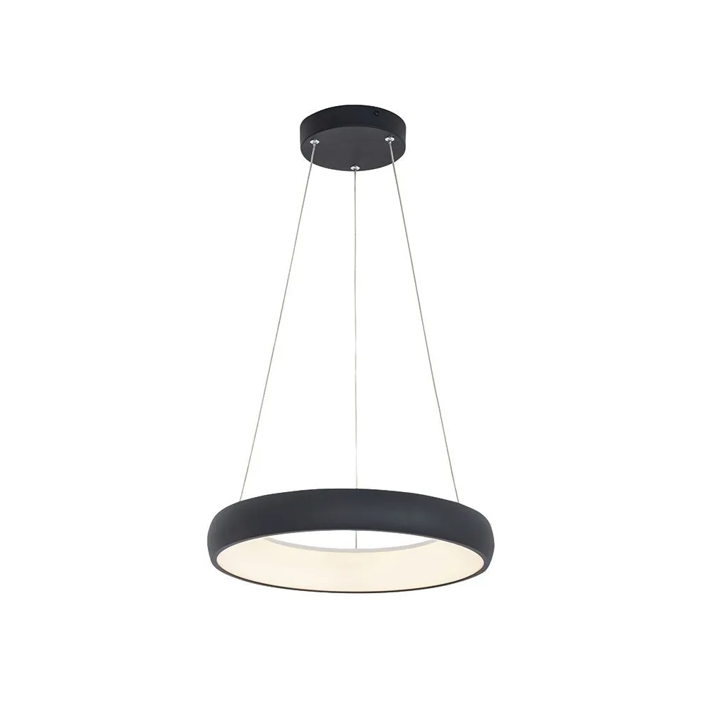 Pendelleuchte ZAMBELIS D400 30W DESIGN Sandgestrahltes Schwarz 2044