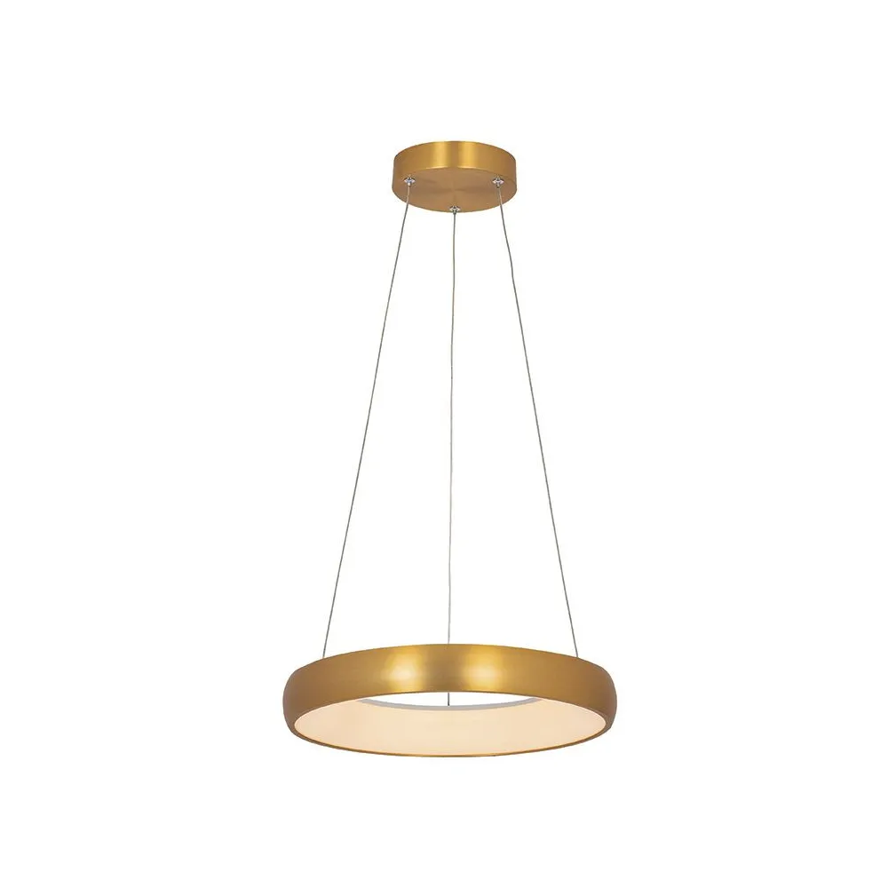 Suspension ZAMBELIS D400 32W Dimmable DESIGN Or Brossé Mat 2046