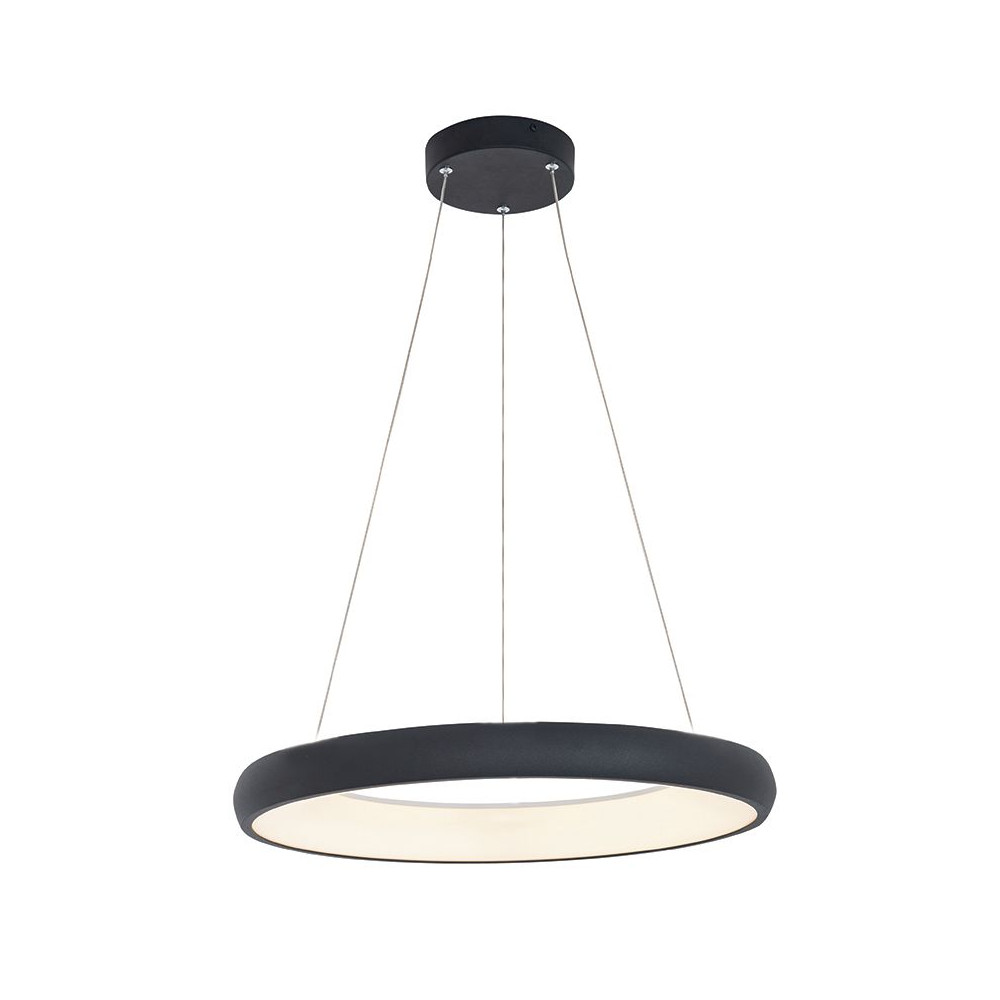 Hanglamp ZAMBELIS D600 50W DESIGN Gezandstraald Zwart 2052