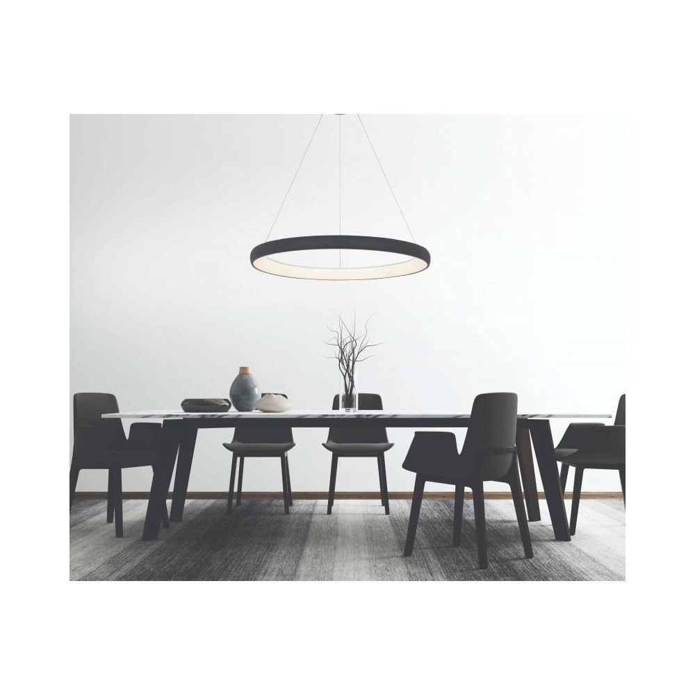 Pendelleuchte ZAMBELIS D600 50W DESIGN Sandgestrahltes Schwarz 2052