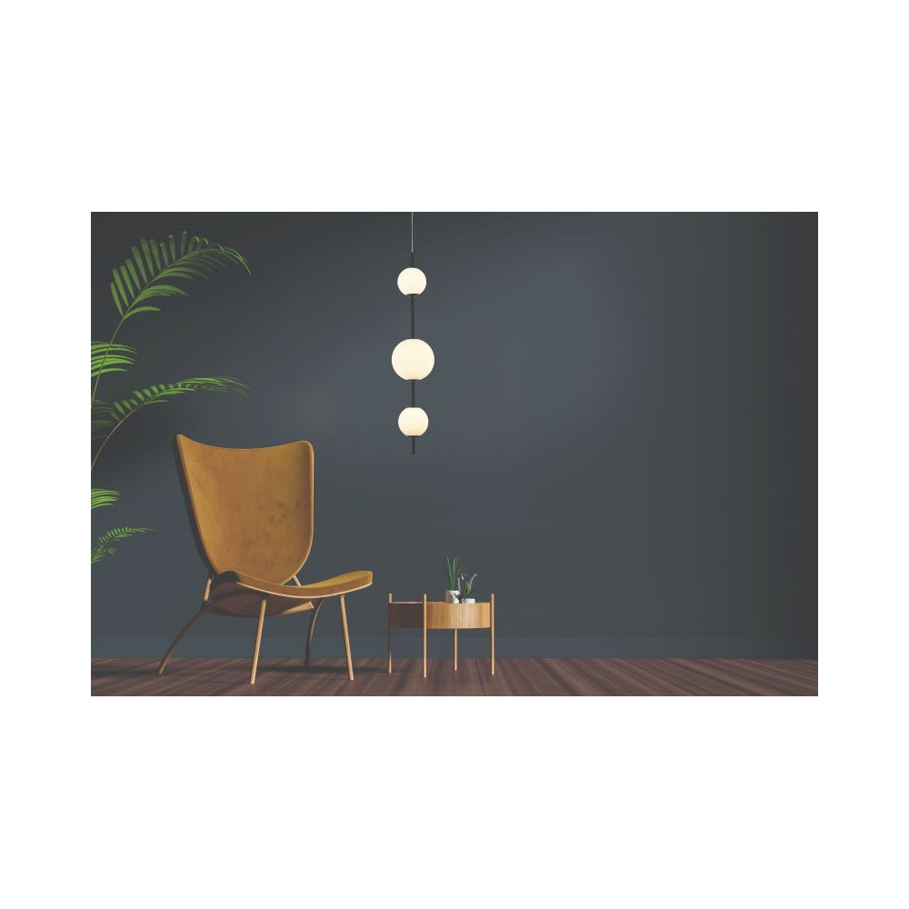 Hanglamp ZAMBELIS D160 12W DESIGN Mat Zwart 20132 FS