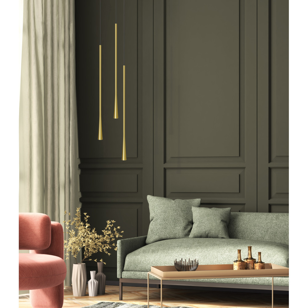 Hanglamp ZAMBELIS D32 7W DESIGN Koper en Mat Zwart 20143 FS
