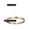 Suspension ZAMBELIS D600 41W Dimmable DESIGN Noir Sablé et Doré Mat 22011