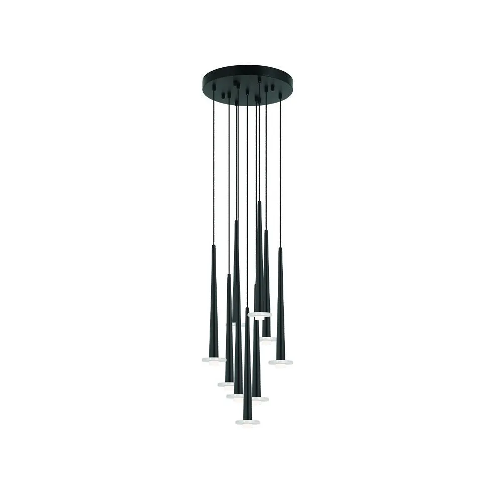 Pendelleuchte ZAMBELIS D70 27W DESIGN Schwarz Sandgestrahlt und Weißer Marmor 22113